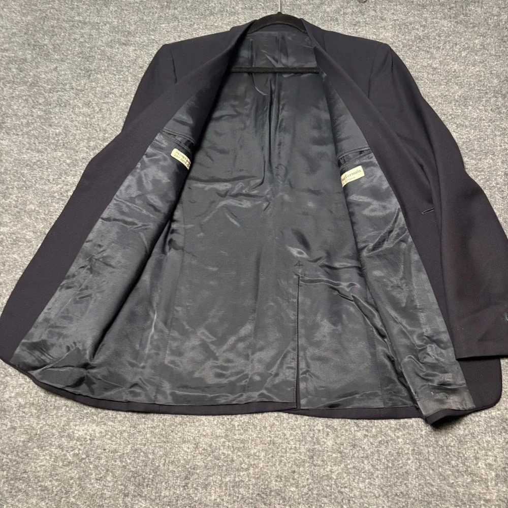 Jean-Paul Germain Sport‎ Coat Mens 42R Black Two Button Solid Made In France